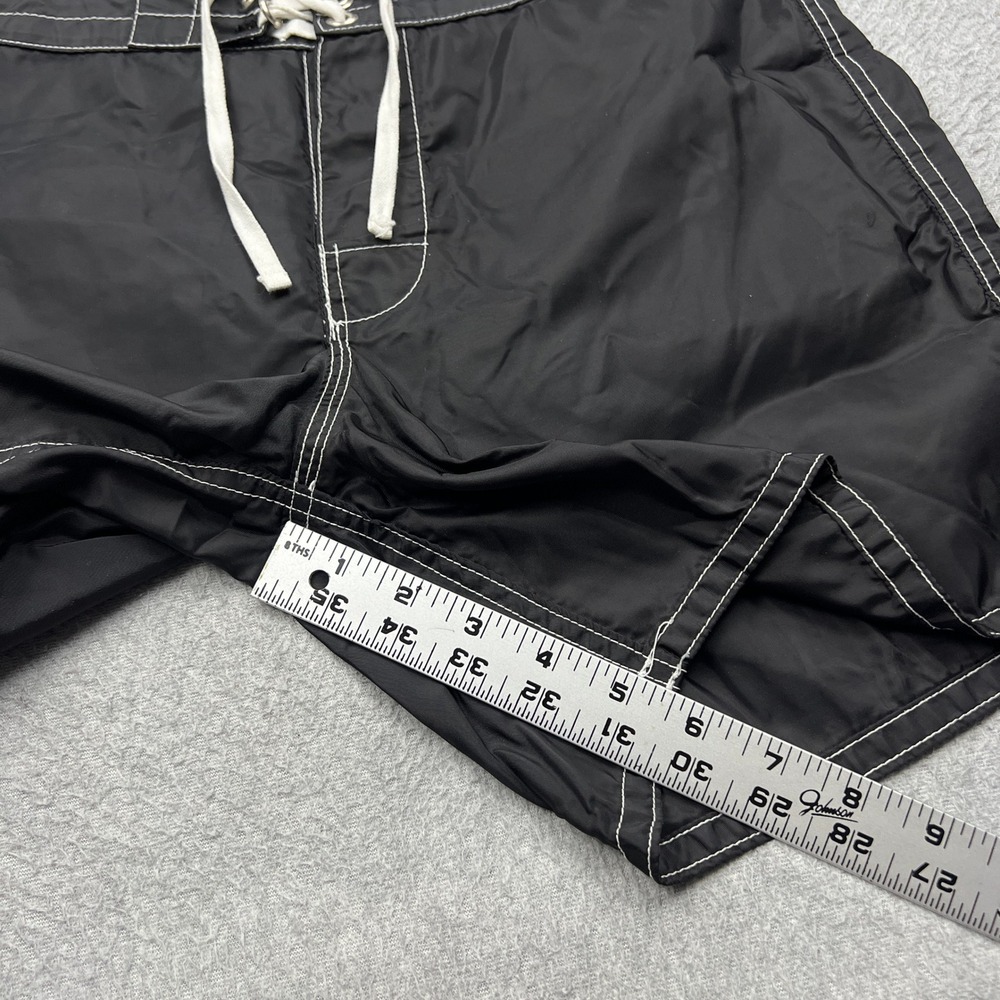 Birdwell Beach Britches Board Shorts Mens 30 Black Lace Up Swim Stitch USA Made - Picture 13 of 16